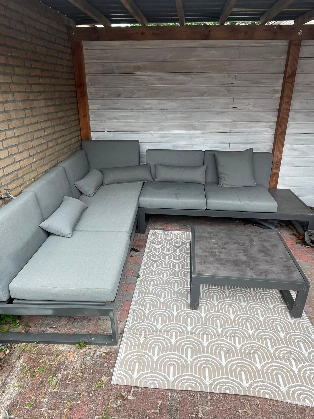 Loungeset Malaga, Ophalen, Zo goed als nieuw, Aluminium