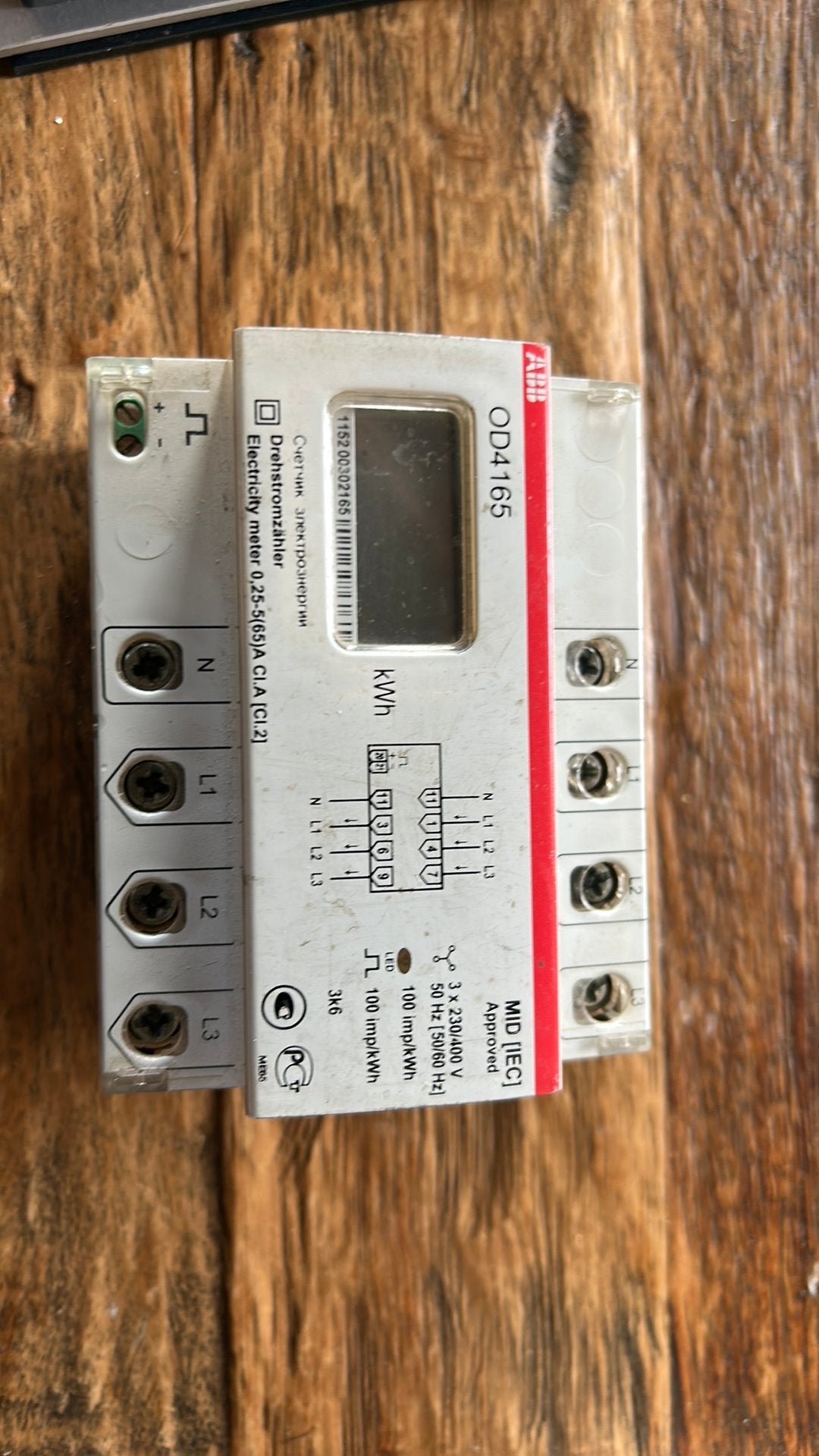 Kwh meter 3 fase, Doe-het-zelf en Verbouw, Elektra en Kabels, Ophalen of Verzenden, Zo goed als nieuw, Overige typen