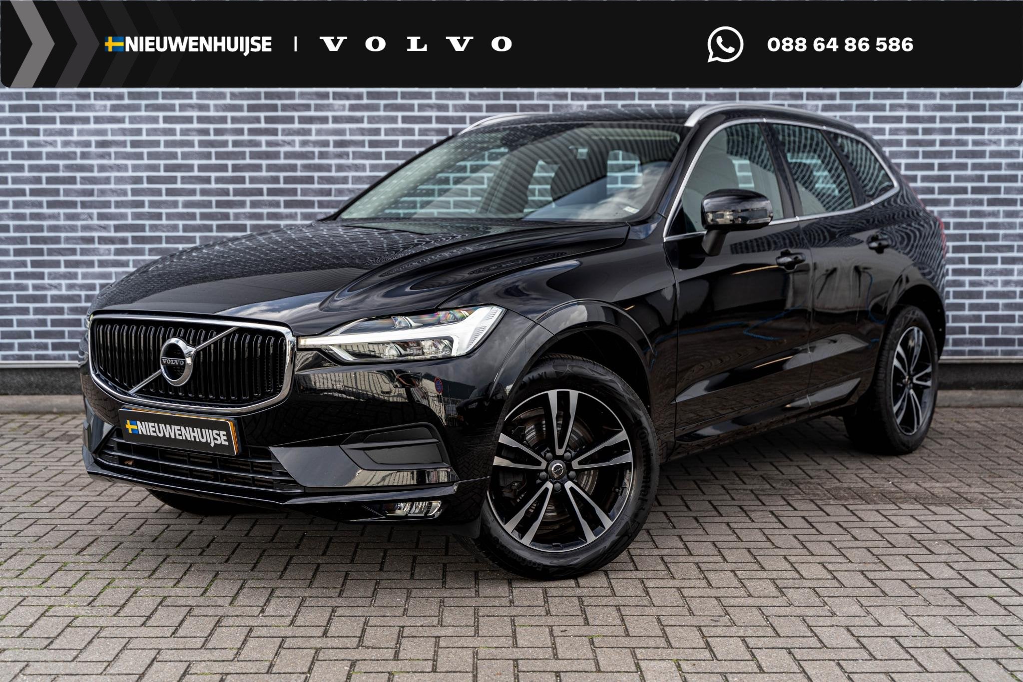 Volvo XC60 2.0 T5 Momentum | Trekhaak | Lederen Bekleding |, Gebruikt, Euro 6, 4 cilinders, Zwart