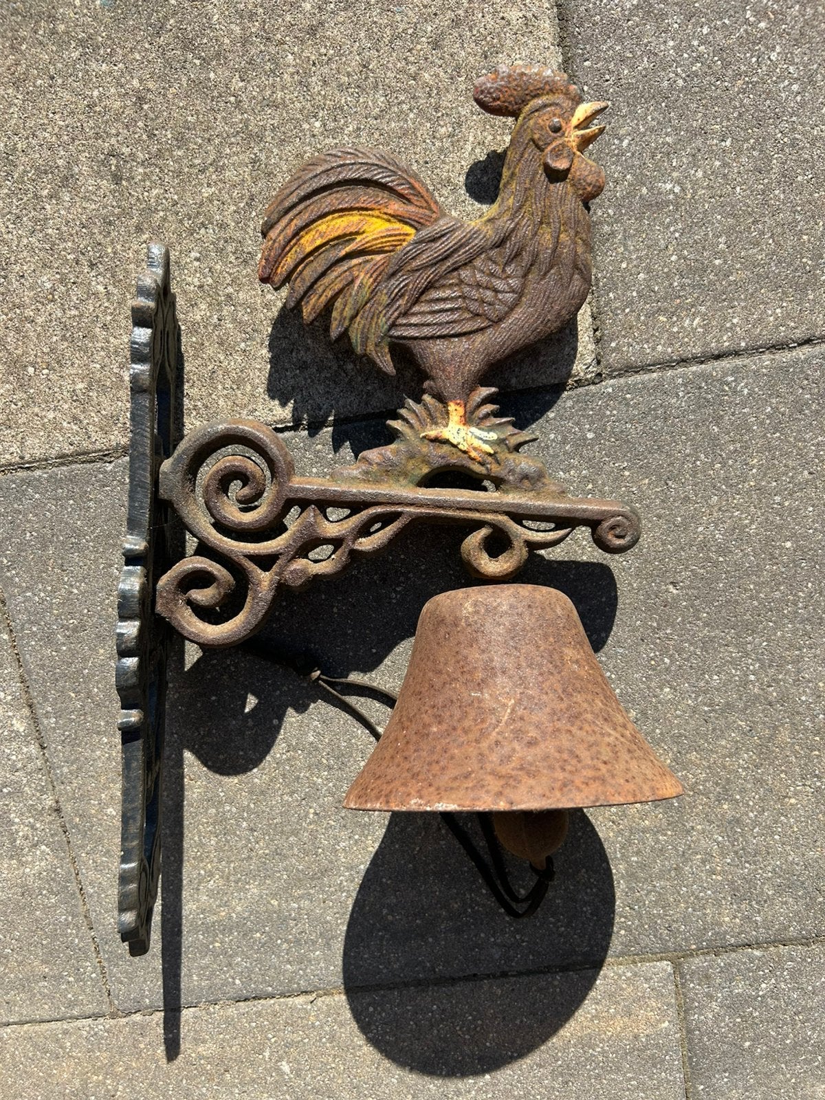 Hangbel met haan( gietijzer), Ophalen of Verzenden, Gebruikt