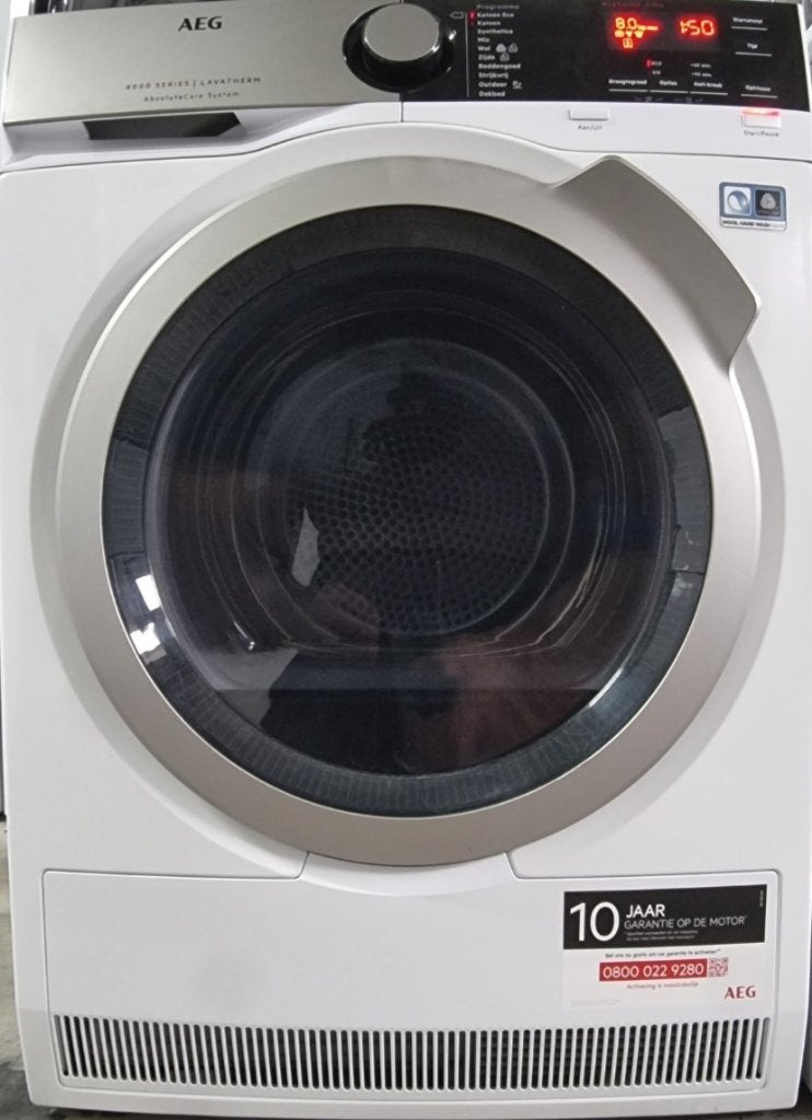 Warmtepompdroger AEG 8000 Serie 8Kg/A++.
