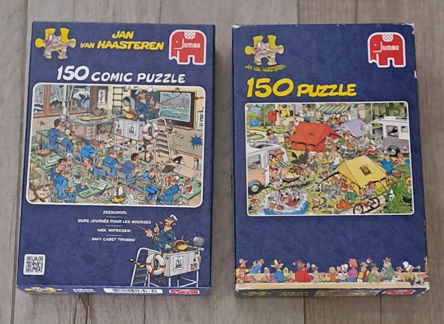 Jan van Haasteren/2x puzzel/ 150 stukjes, Ophalen of Verzenden, Minder dan 500 stukjes, Zo goed als nieuw