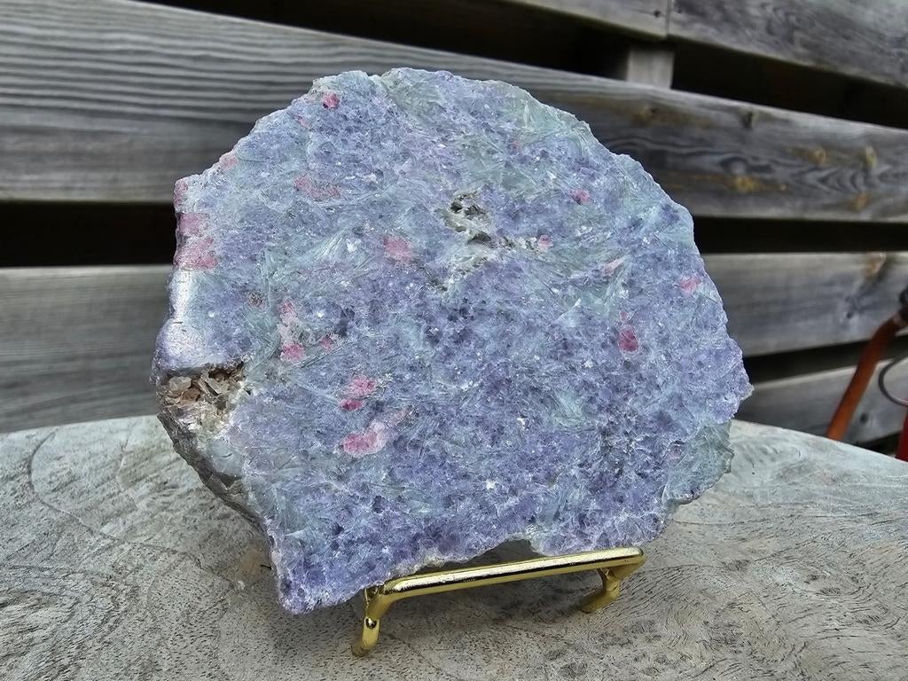 Mooie schijf van 'unicorn stone', Ophalen of Verzenden