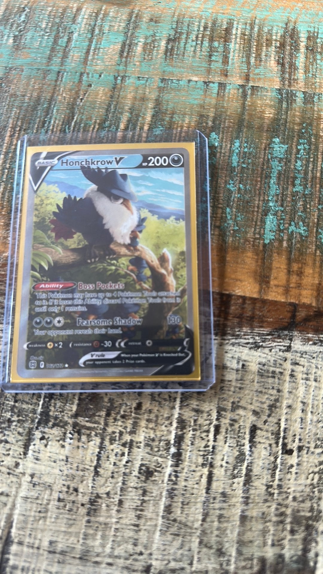 Honchkrow V pokemonkaart 162/172 origineel, Ophalen of Verzenden, Zo goed als nieuw