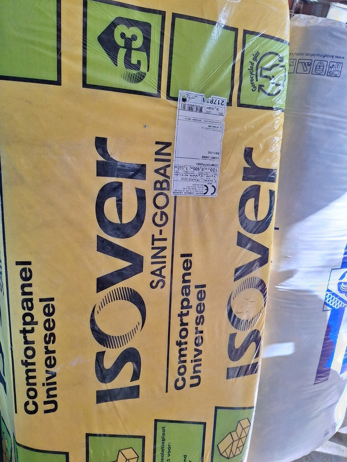 ISOVER Comfortpanel Universeel Glaswol, Doe-het-zelf en Verbouw, Isolatie en Afdichting, Ophalen, Dakisolatie, 12 cm of meer, Nieuw