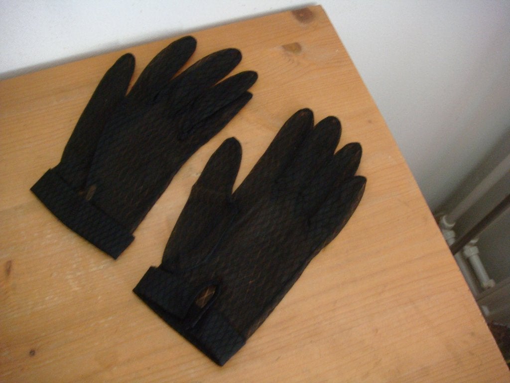 Transparante zwarte handschoenen, Ophalen of Verzenden, Dames