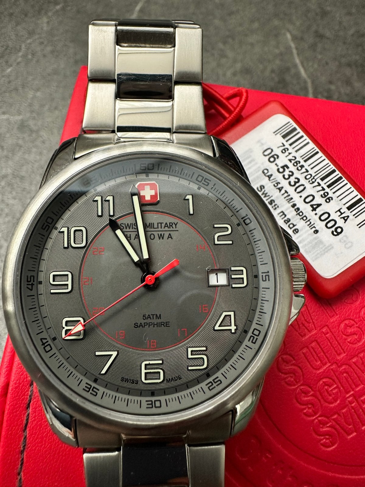 Swiss Military Hanowa Herenhorloge - Nieuwstaat, Sieraden, Tassen en Uiterlijk, Overige merken, Staal, Polshorloge, Ophalen of Verzenden