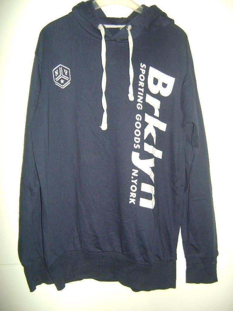 Blauwe hoodie met print maat S, Ophalen of Verzenden, Gedragen, Blauw