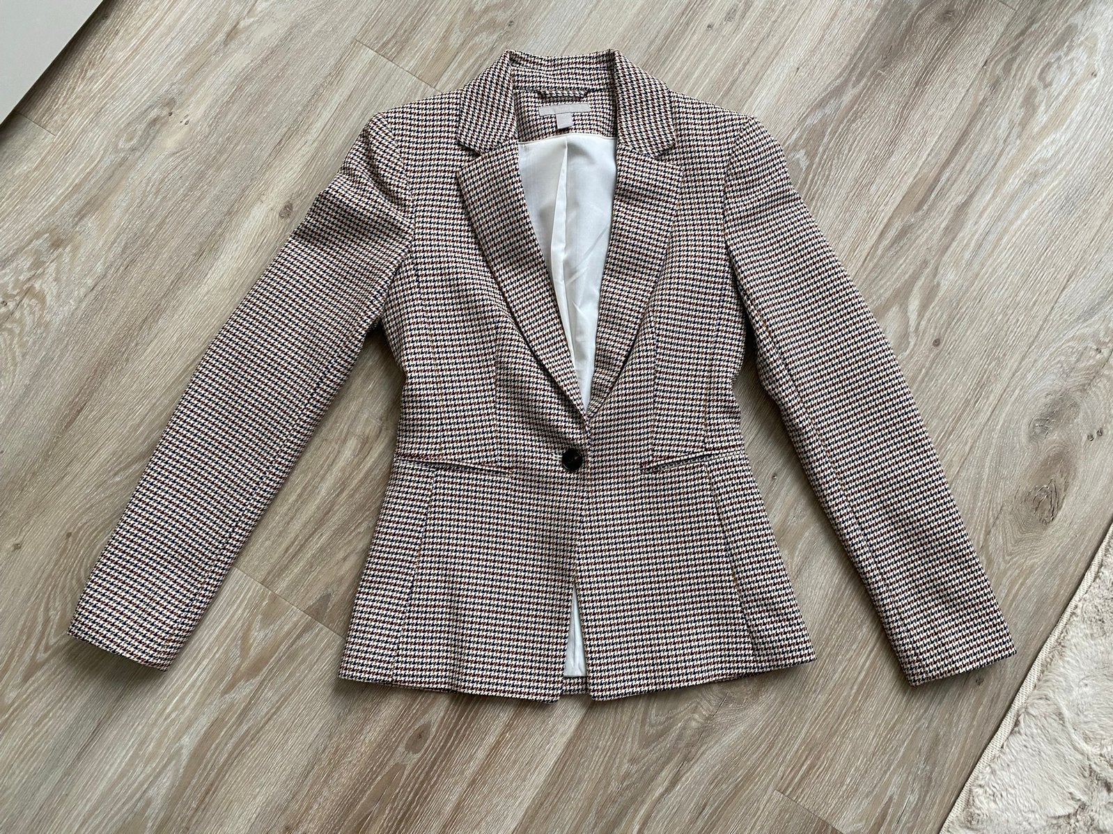 Dogthooth Getailleerde Blazer H&M Mt. 34/Xs, Ophalen of Verzenden, Maat 34 (XS) of kleiner, Meerkleurig, Jasje