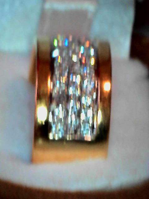 18k goud ring met diamant, Ophalen of Verzenden, Zo goed als nieuw, 17 tot 18, Dame