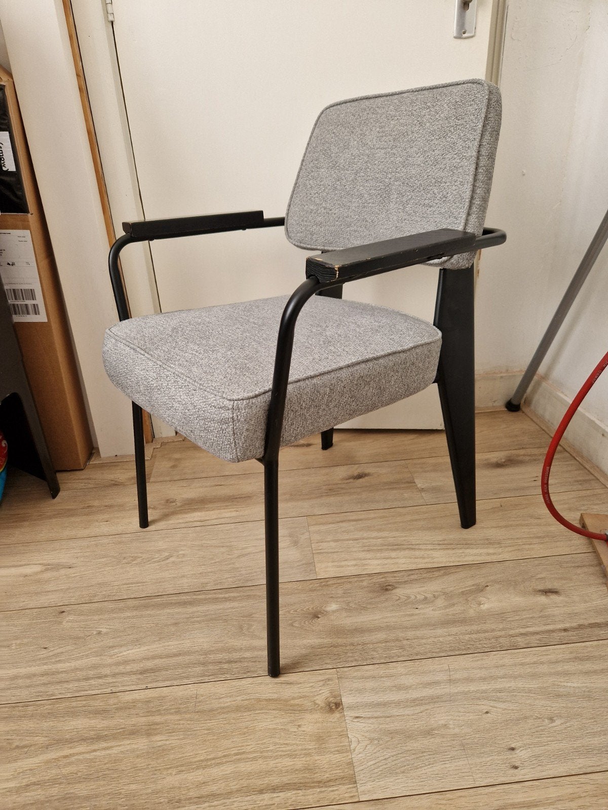 Designstoel relaxfauteuil, Huis en Inrichting, Ophalen, Grijs, Eén