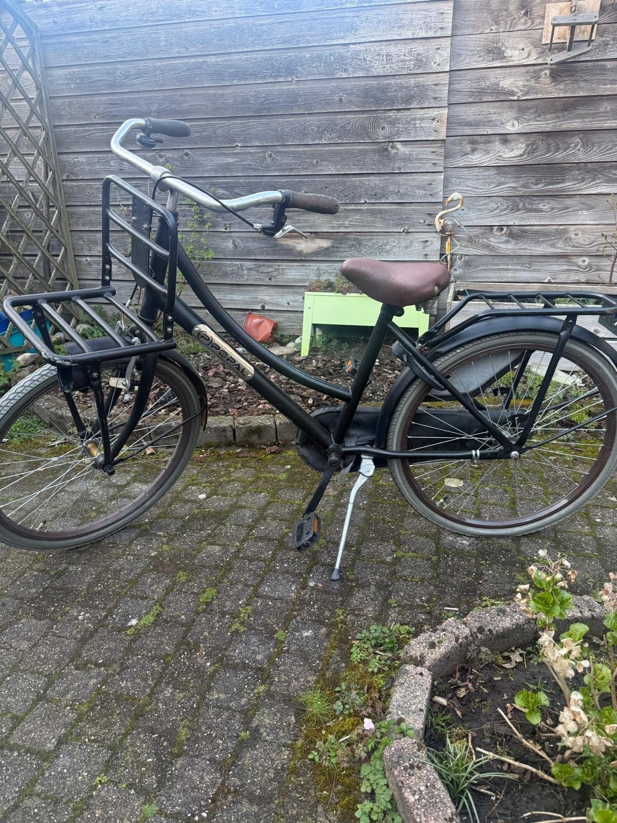 Popal transportfiets zwart met terugtraprem, Terugtraprem, Gebruikt, 56 cm of meer, Ophalen
