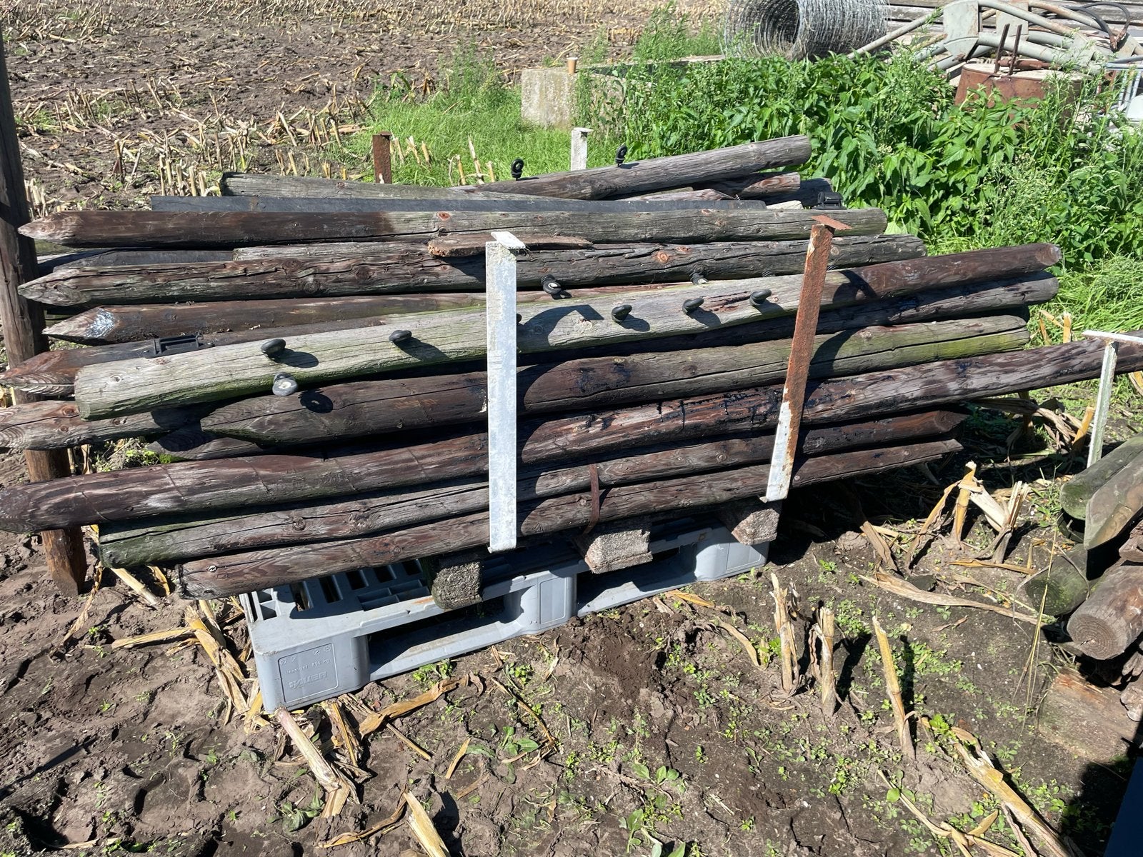 Houten palen 180 cm- Ideaal voor afrastering, Ophalen, Gebruikt, 180 tot 250 cm, Palen