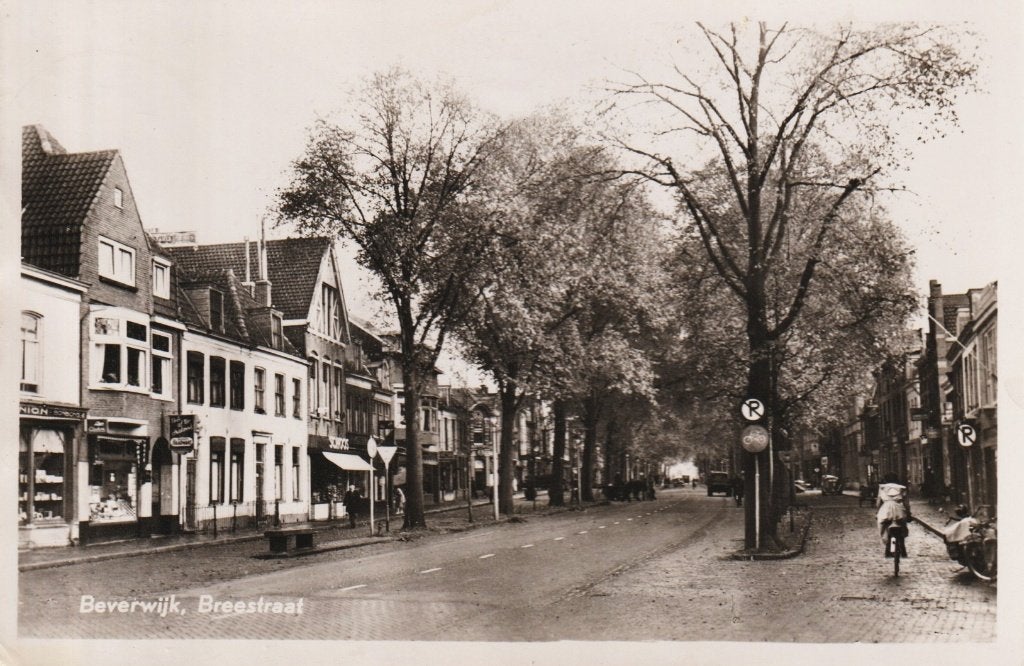 Beverwijk - Breestraat - Echte foto, Verzenden, 1940 tot 1960, Gelopen, Noord-Holland
