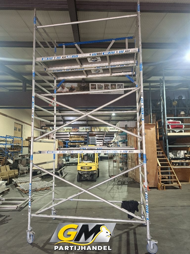 Alumexx / ASC aluminium rolsteiger – ca. 6 meter werkhoogte, Ophalen, Gebruikt, Rolsteiger of Kamersteiger, 5 meter of hoger