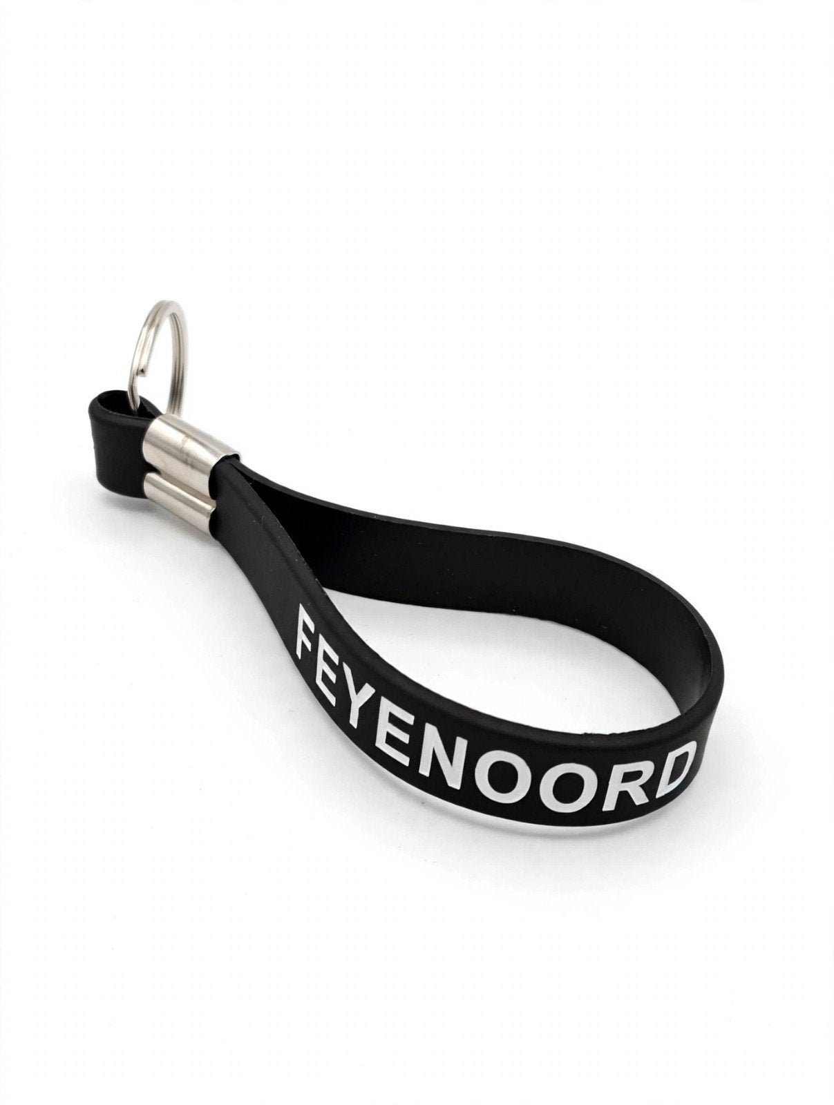 Feyenoord Sleutelhanger - Zwart met Wit Logo, Verzamelen, Ophalen of Verzenden, Nieuw