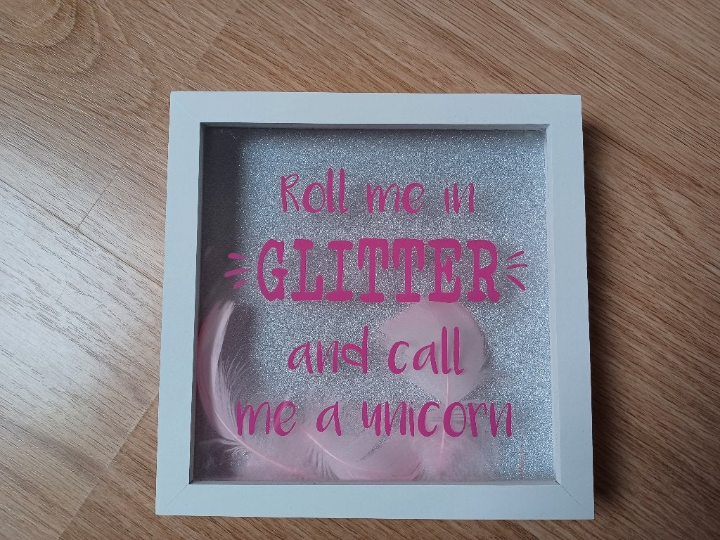 Decoratieve lijst unicorn / eenhoorn - kinderkamer, Wit, Ophalen of Verzenden, Gebruikt, Wanddecoratie