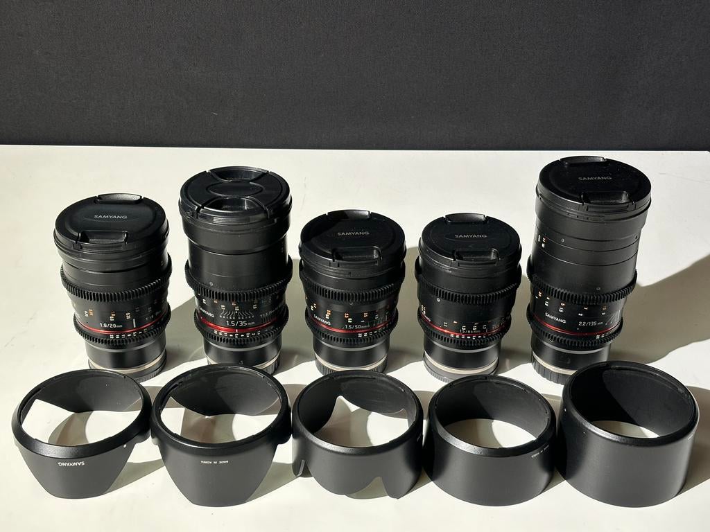 Samyang DSLR Cine Prime Set - E-mount, Ophalen, Zo goed als nieuw
