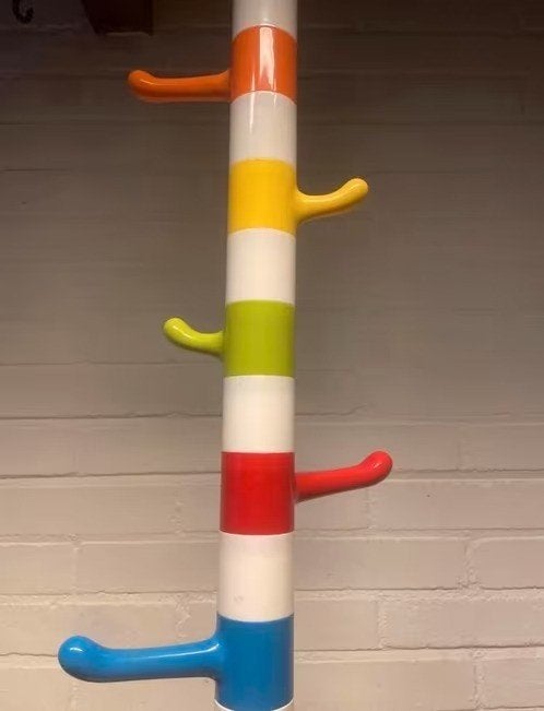 Vintage IKEA Kapstok, jaren '80, Memphis kleurenpalet, Kunststof, 100 tot 150 cm, Ophalen of Verzenden, Zo goed als nieuw