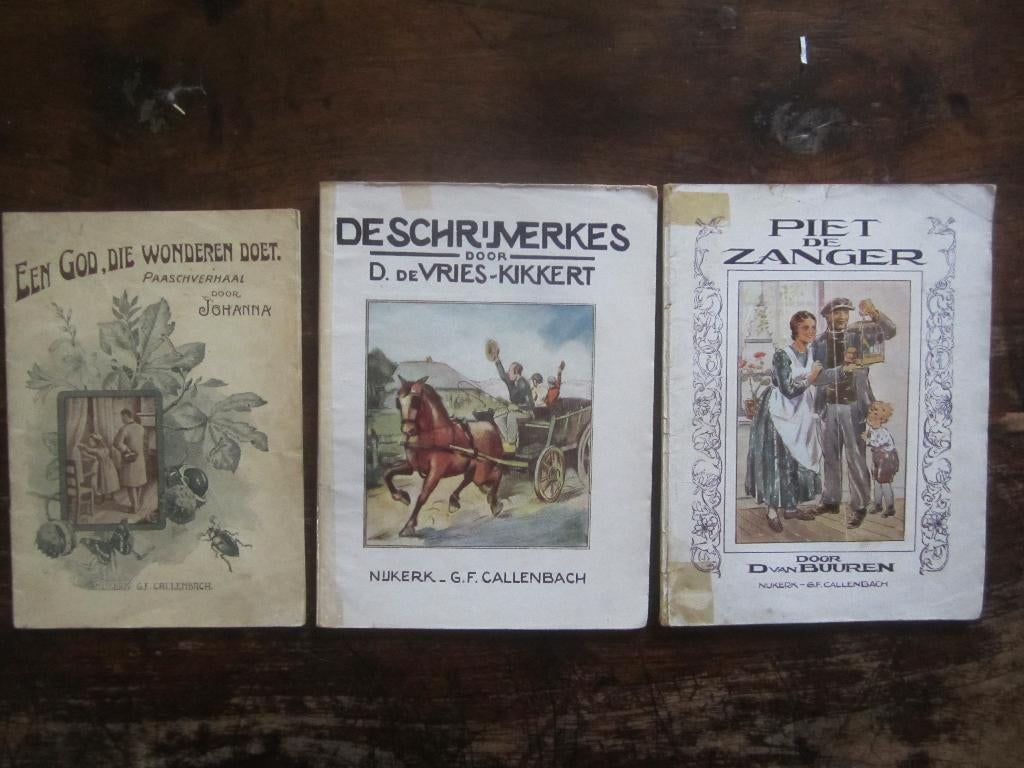 Oude zondagsschoolboekjes door Johanna/de Vries/Piet de zan, Ophalen of Verzenden