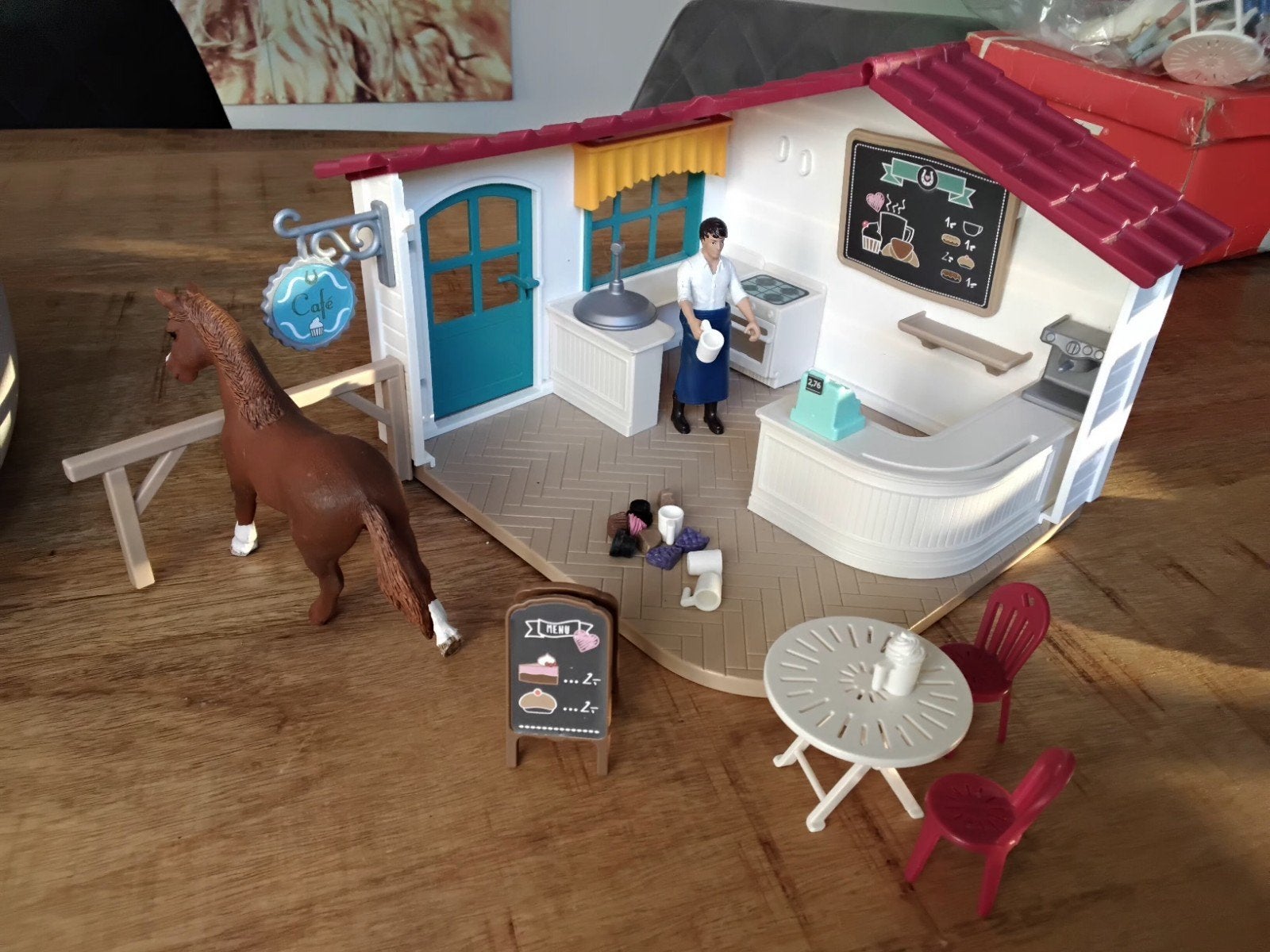 Schleich paarden café incl paard, Ophalen of Verzenden, Zo goed als nieuw