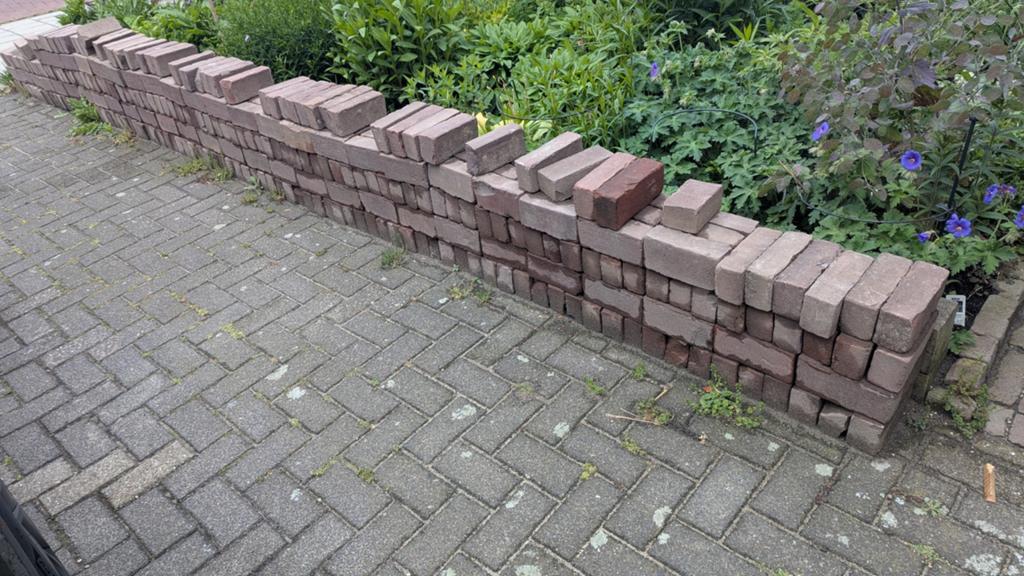 Gebakken klinkers ongeveer 9m2, Ophalen of Verzenden, Gebruikt, Klinkers