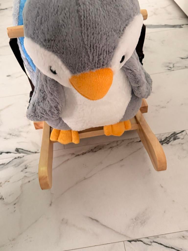 Schattige Pinguïn Schommelstoel met geluid, Ophalen of Verzenden, Zo goed als nieuw