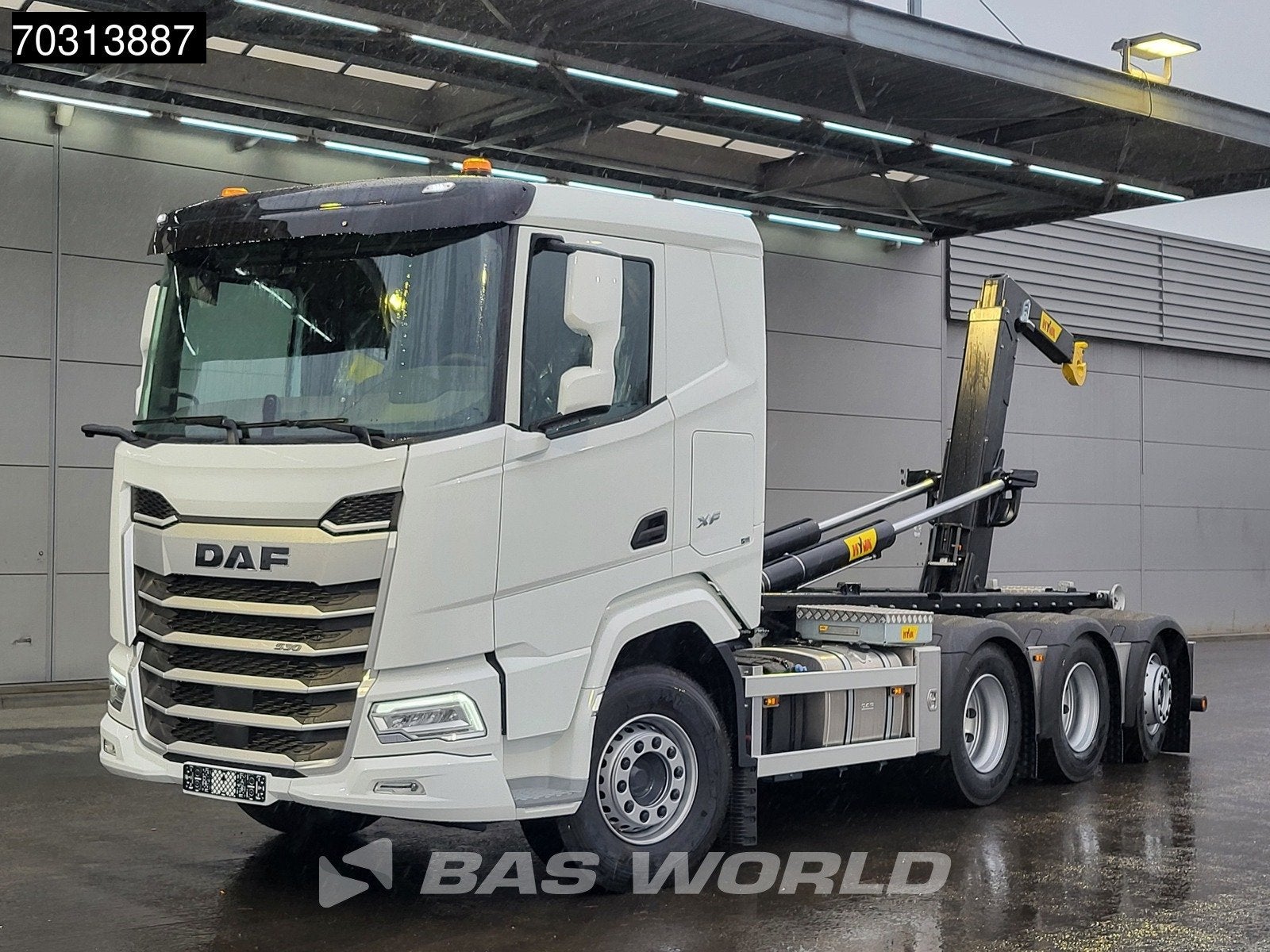 DAF XF 530 8X4 NEW 30tons HYVA 30-60-S Heavy Duty Containers, Auto's, Automaat, Stof, Euro 6, Wit