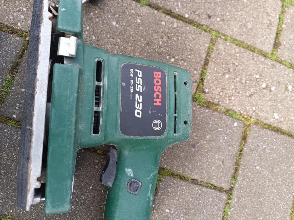 Bosch PSS 230 Vlakschuurmachine - Gebruikt, Ophalen of Verzenden, Gebruikt, Minder dan 600 watt, Vlakschuurmachine