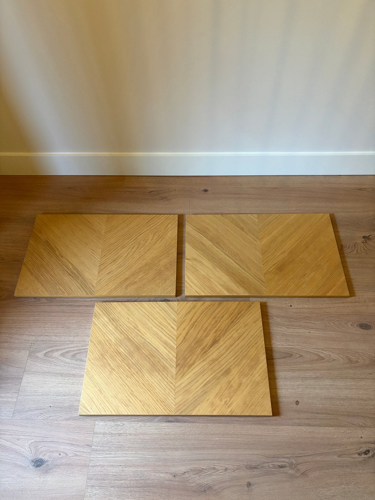 3x IKEA Hedeviken visgraat frontjes eikenfineer 60x38 cm, Ophalen, Zo goed als nieuw