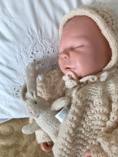 handgemaakte baby pop 55 cm van nel de man levens echt, Ophalen of Verzenden, Nieuw, Pop, Levensecht of Reborn