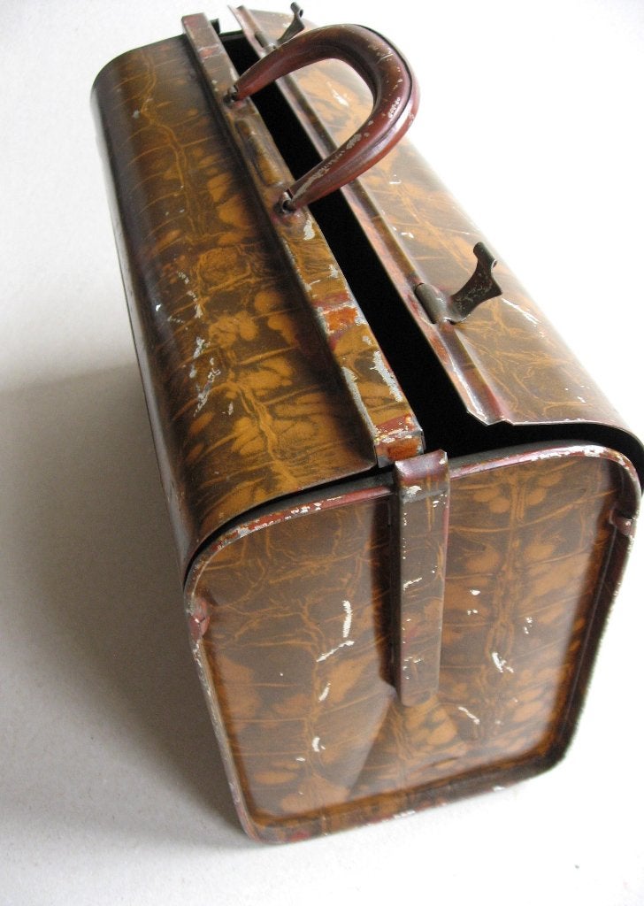 Snoepkoffertje van Van Melle , blik jaren 30, Antiek en Kunst, Curiosa en Brocante, Ophalen of Verzenden