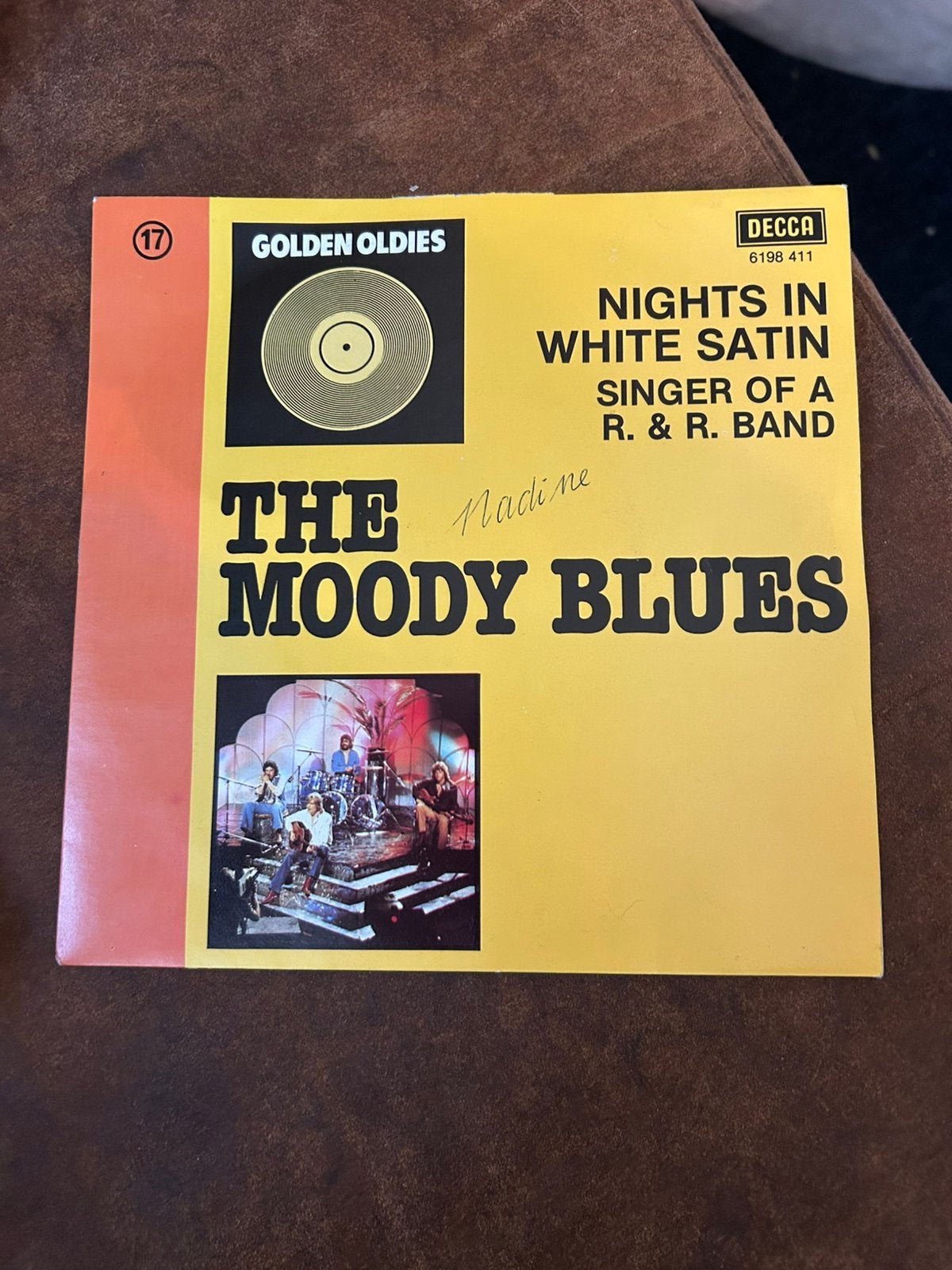 The moody blues - nights in white satin, Ophalen of Verzenden, Zo goed als nieuw, Pop