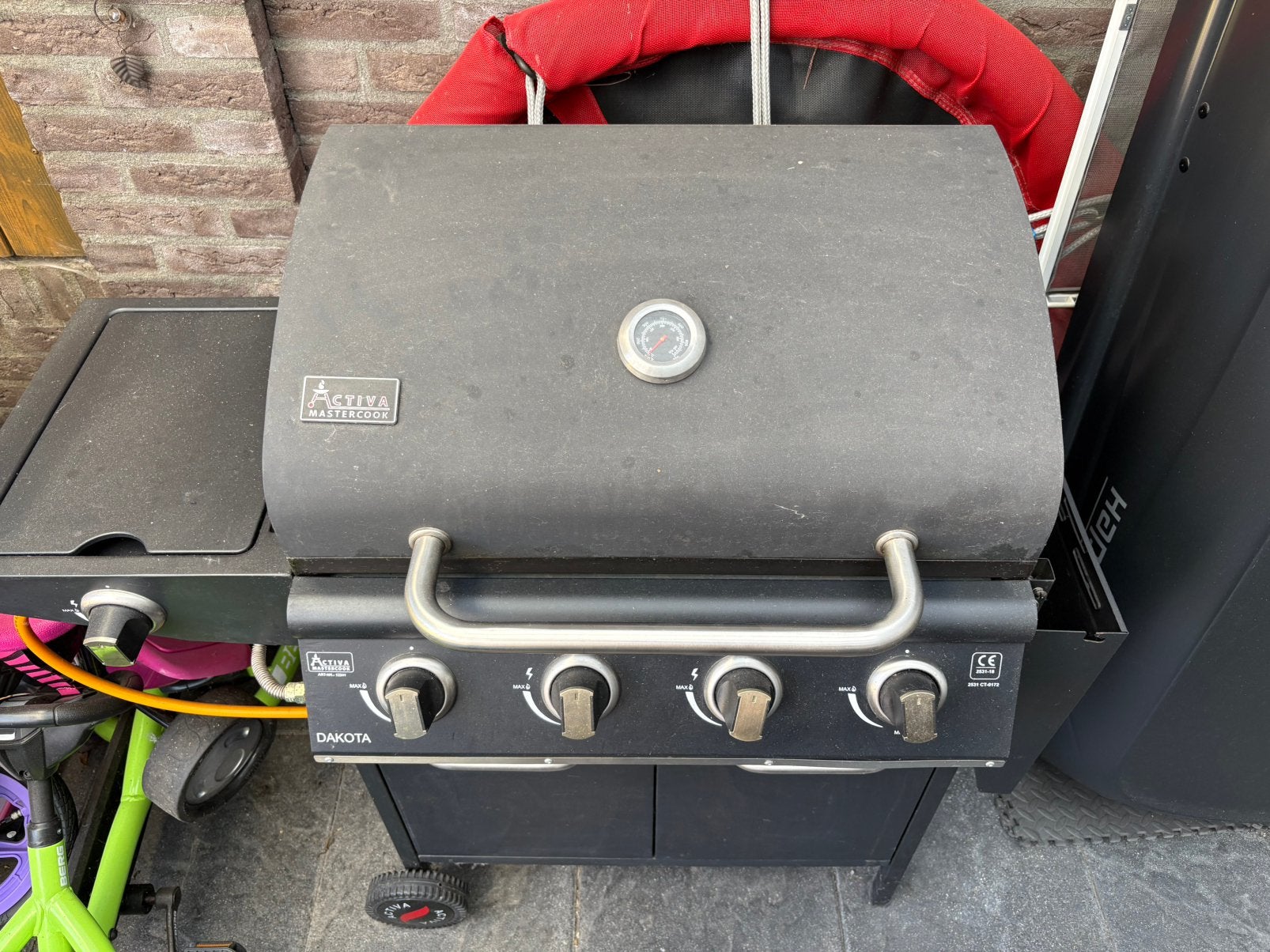BBQ met extra gaspit., Tuin en Terras, Gasbarbecues, Ophalen, Gebruikt