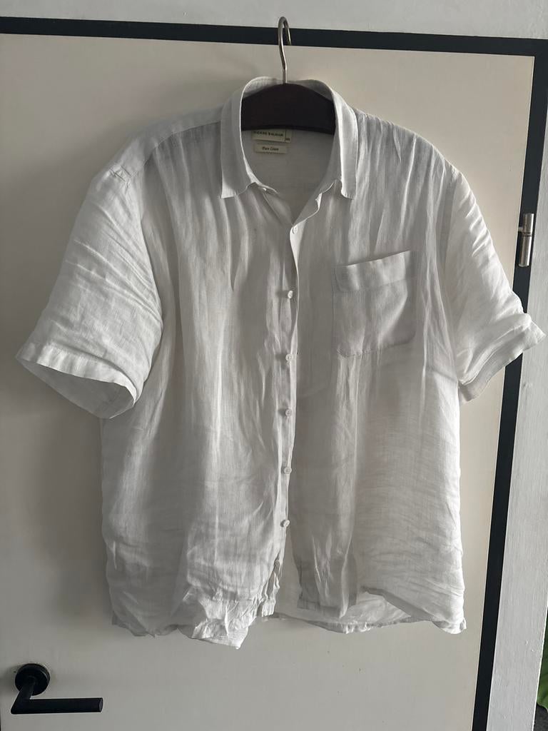 Pierre Balmain linnen overhemd XXL, Kleding | Heren, Ophalen of Verzenden, Zo goed als nieuw, Wit, Overige halswijdtes