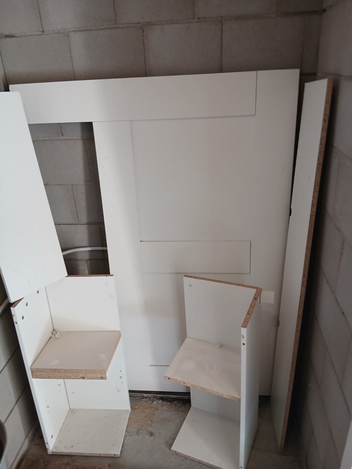 brimnes achterkant bed met extra bergruimte, Ophalen, Gebruikt, Wit, Tweepersoons