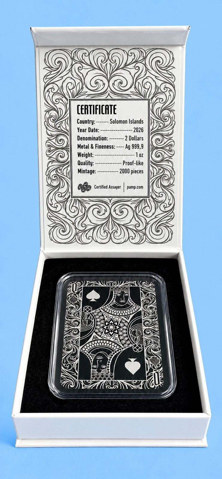 PAMP Suisse🇨🇭Queen of Spades 2026 1 oz Silver Limited, Ophalen of Verzenden, Zilver