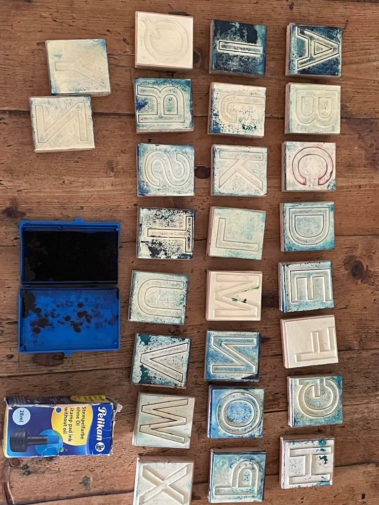Alfabet stempels, Kinderen en Baby's, Speelgoed | Educatief en Creatief, Ophalen, Zo goed als nieuw