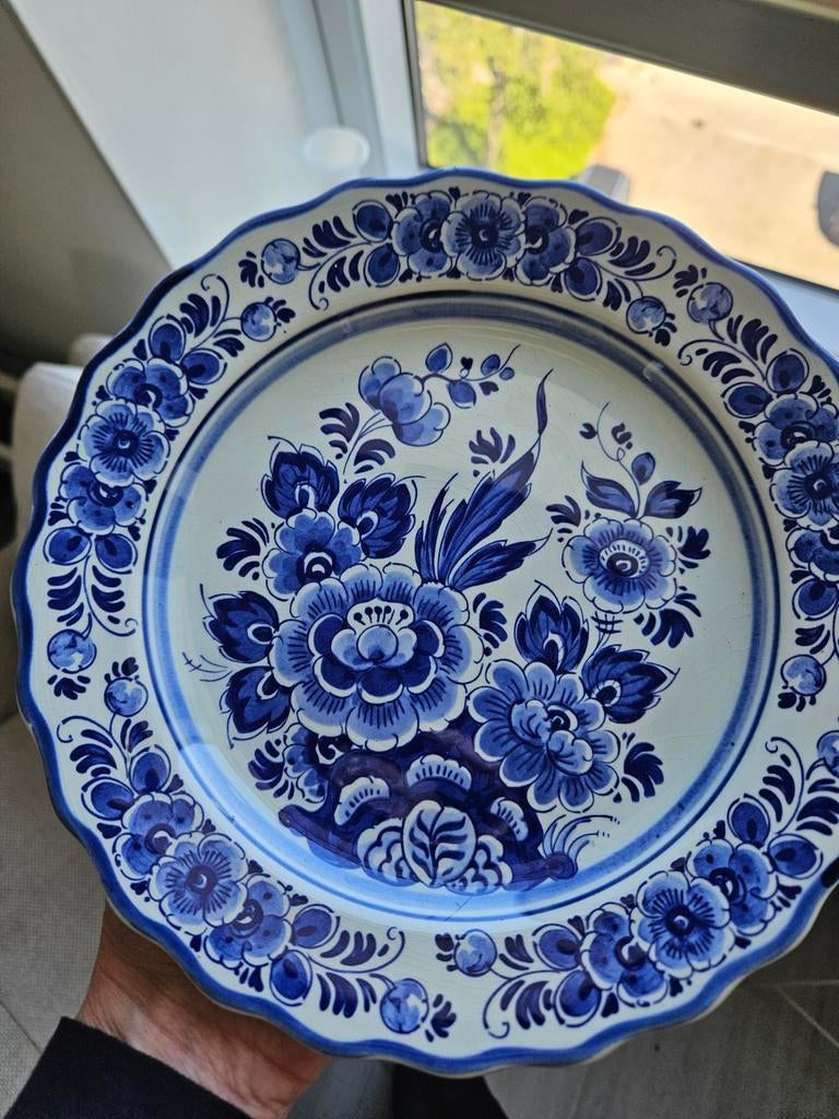 Prachtig Delfts Blauw Wandbord - Handwerk Holland, Ophalen of Verzenden