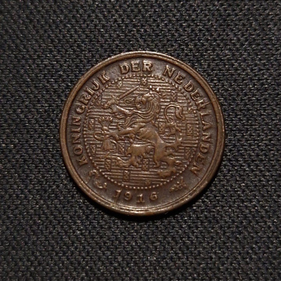 1/2 cent 1916, Verzenden, Koningin Wilhelmina, Overige waardes, Losse munt