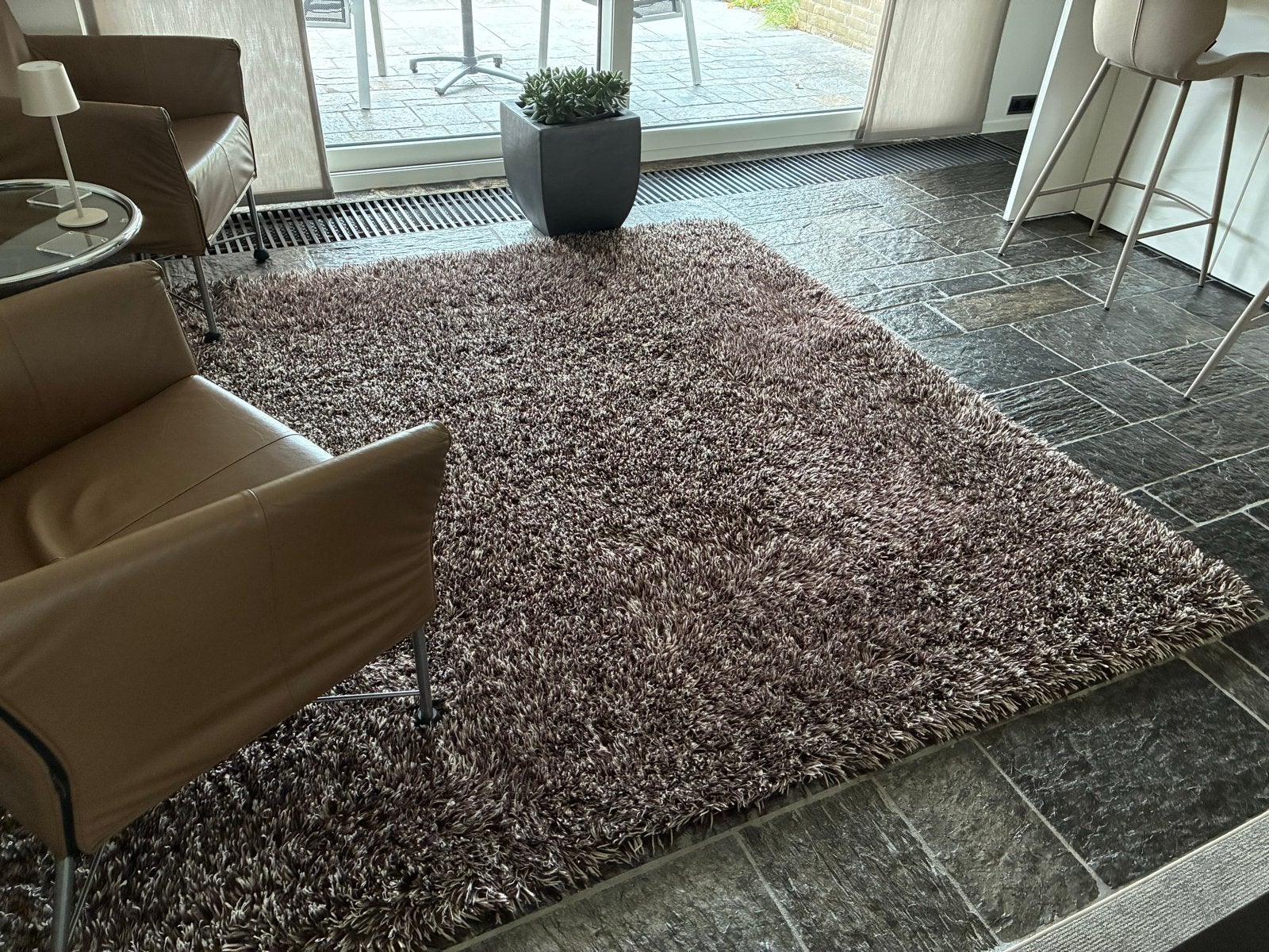 Kinast Island Vloerkleed Wol/Linnen 210x240 cm, Ophalen, Gebruikt, Bruin, 200 cm of meer