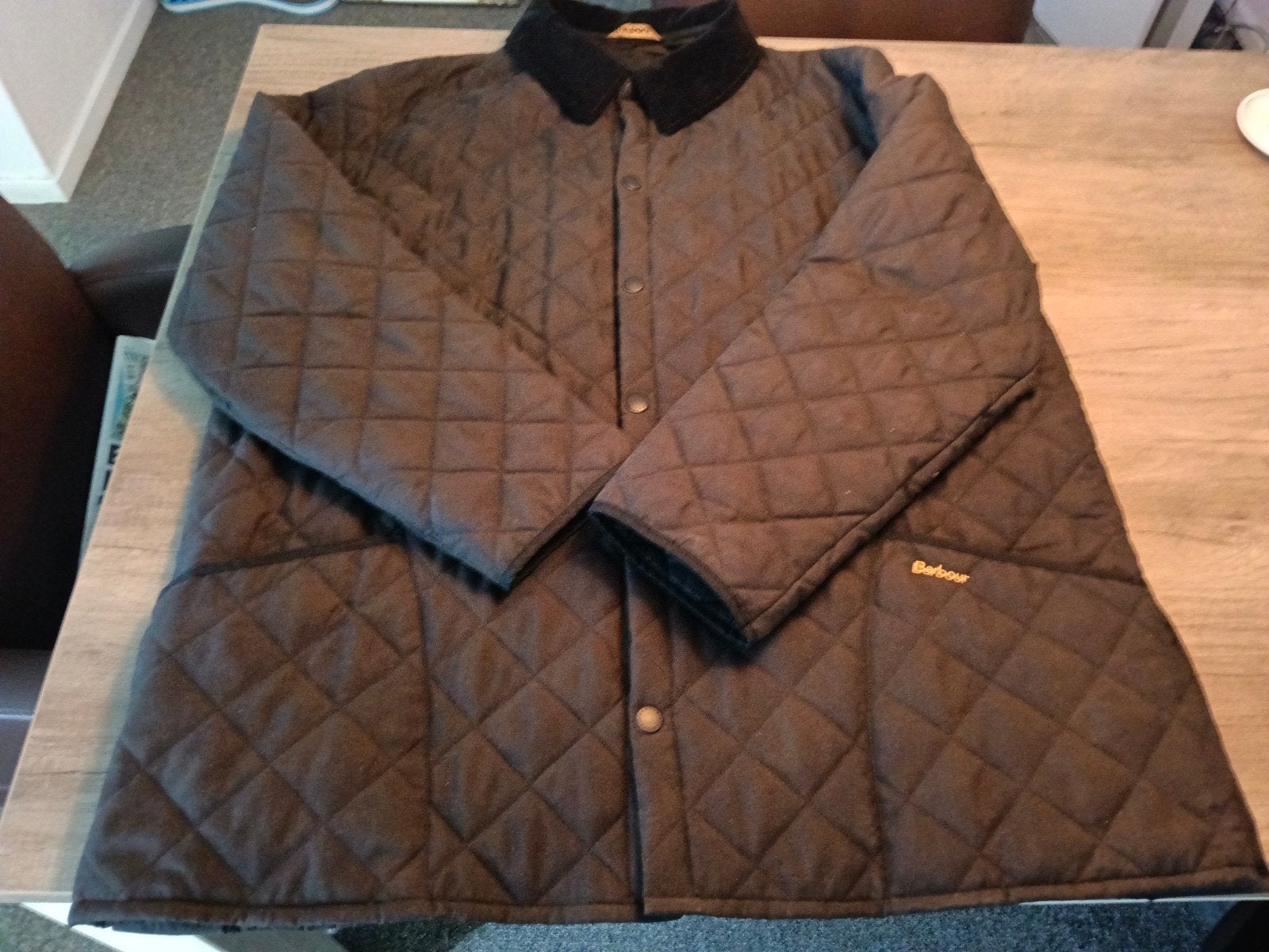 Barbour gewatteerde jas - Zo goed als nieuw, Barbour, Zwart, Maat 56/58 (XL), Ophalen of Verzenden