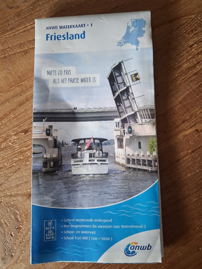 ANWB waterkaart 1 Friesland, Ophalen of Verzenden, Zo goed als nieuw, Overige typen