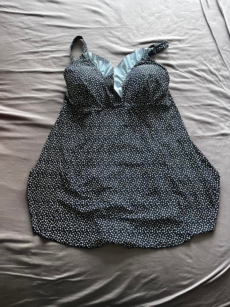 Paprika badpakjurk maat 48 (donkerblauw/wit polka dot), Kleding | Dames, Badmode en Zwemkleding, Ophalen of Verzenden, Nieuw, Blauw