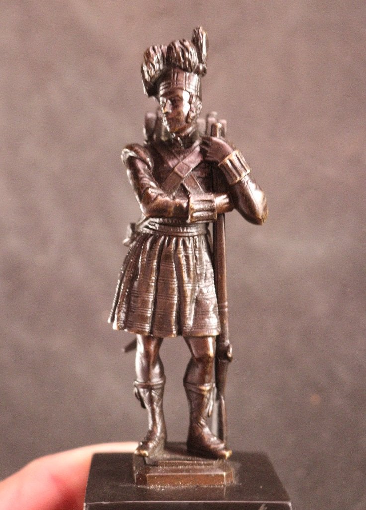 Sculptuur Schotse Hooglander soldaat, Ophalen of Verzenden