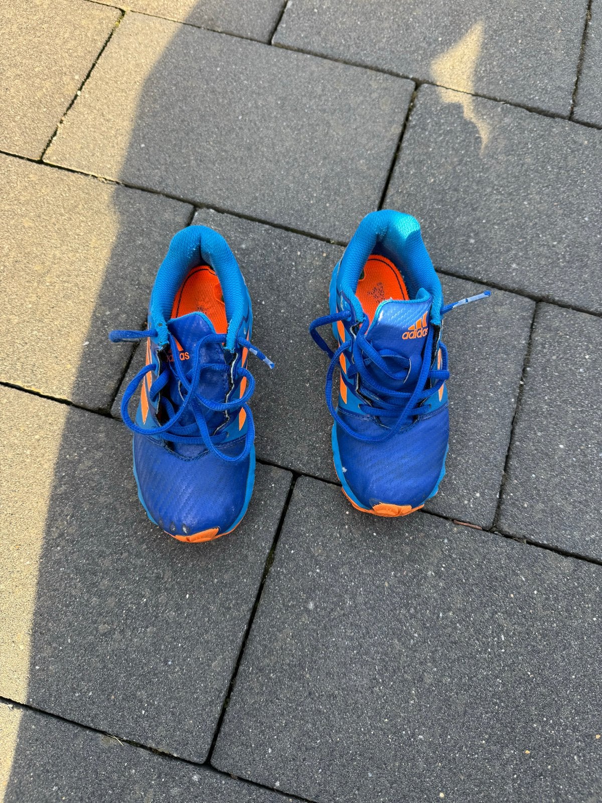 Adidas hockeyschoenen Blauw/Oranje Maat 31, Ophalen, Gebruikt, Jongen of Meisje, Sportschoenen