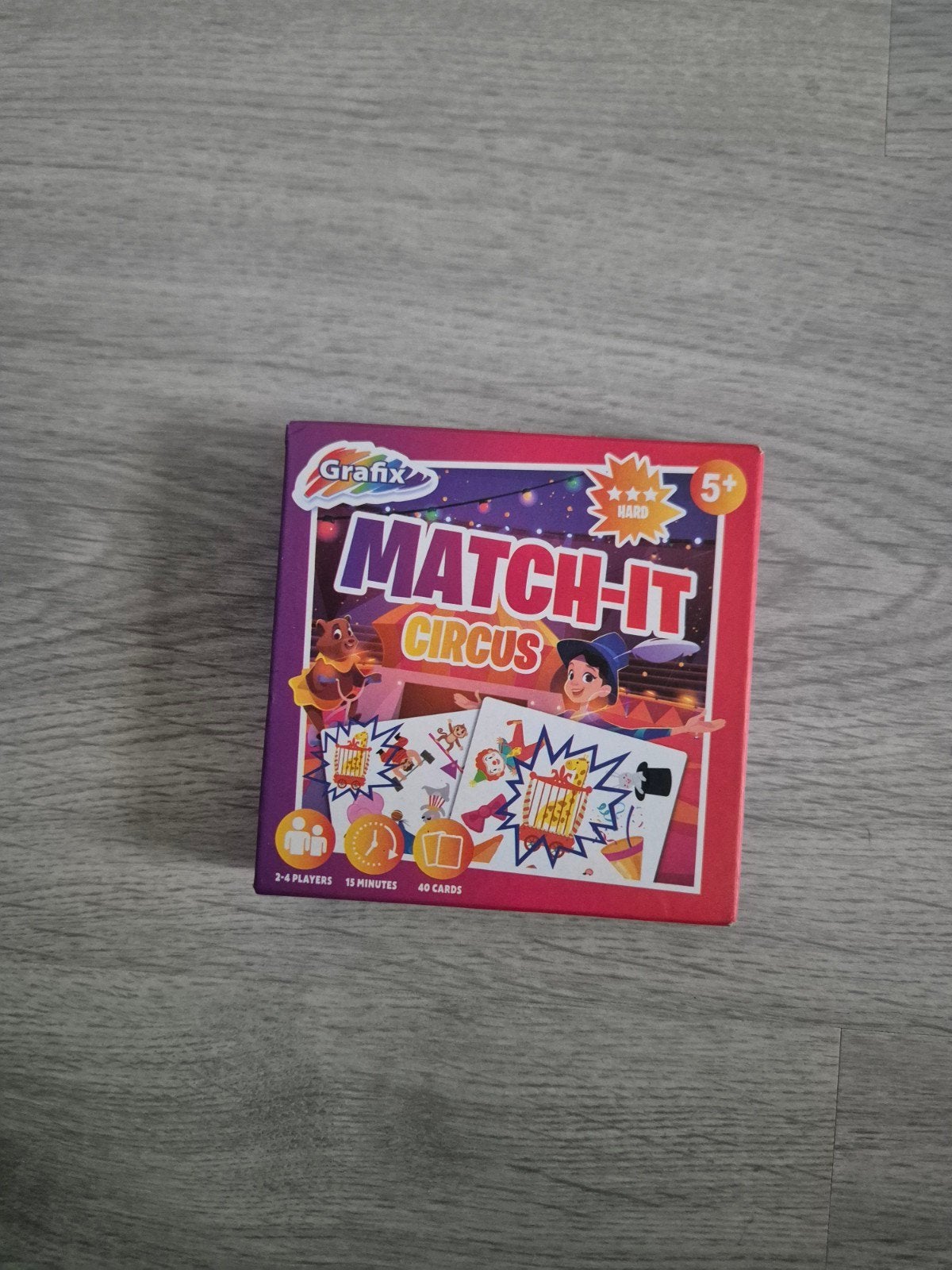 Grafix Match-It Circus Kaartspel, Drie of vier spelers, Ophalen of Verzenden, Zo goed als nieuw, Grafix