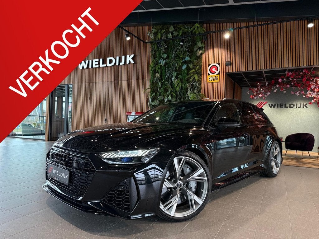 Audi RS 6 Avant 4.0 TFSI quattro Keramisch Pano Dynamic + Ca, Auto's, Audi, Automaat, Gebruikt, 600 pk, Leder