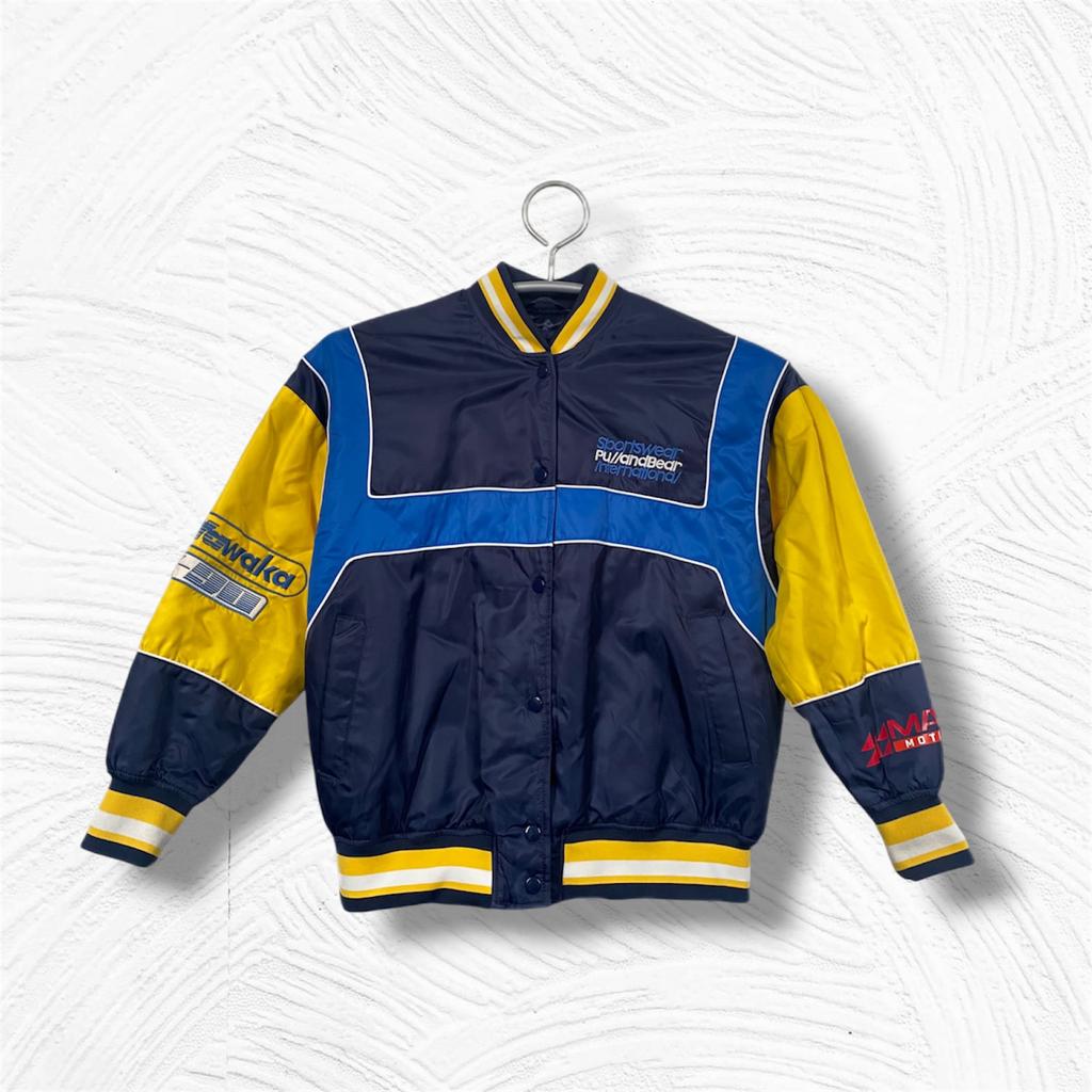 Pull & Bear Race Jacket (Blauw & Geel) | maat S, Blauw, Nieuw, Ophalen of Verzenden, Maat 36 (S)