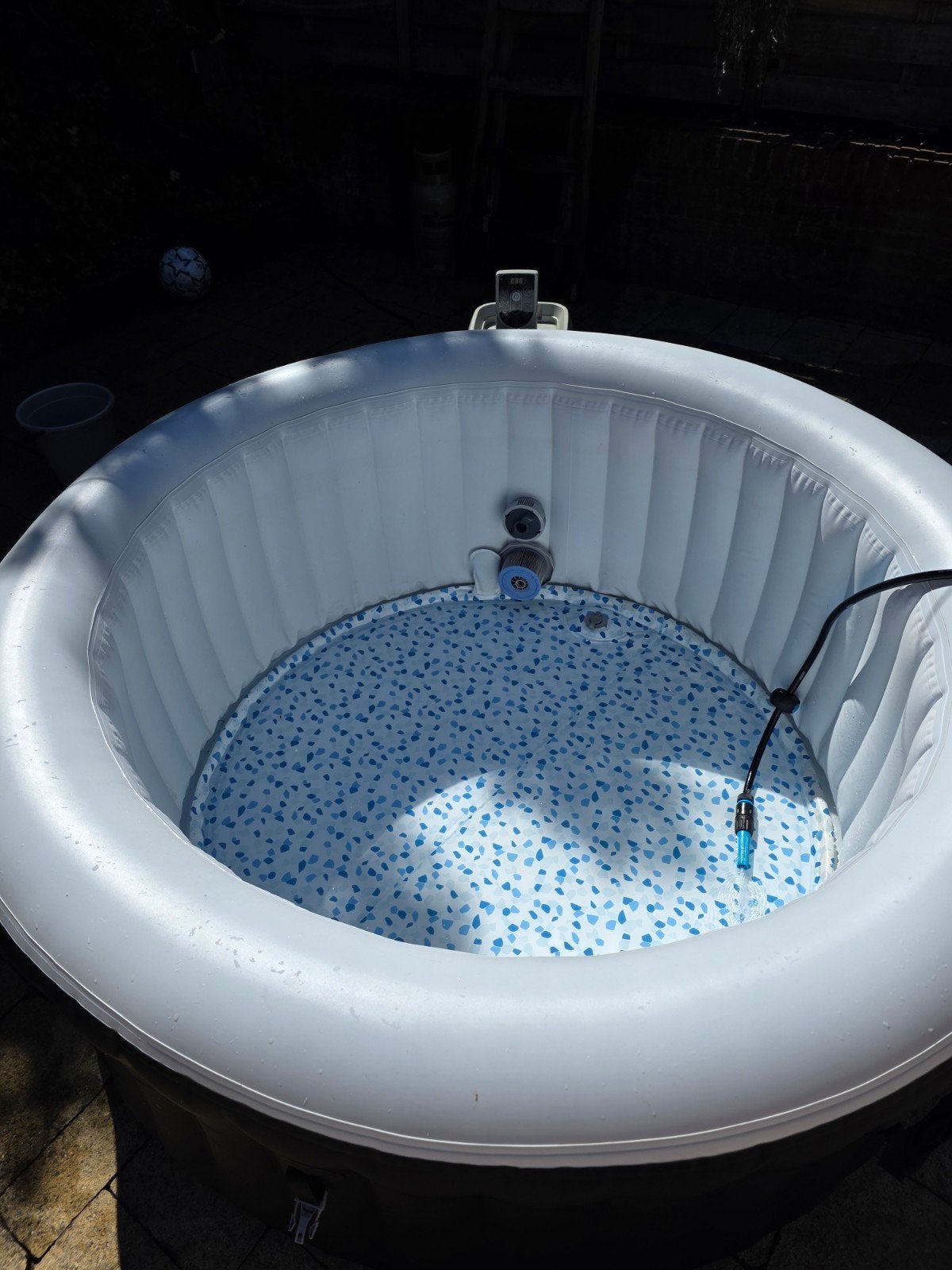 Opblaasbare Intex Jacuzzi model 24944 met verwarming en bubb, Ophalen, Overige typen, Rond, Zo goed als nieuw